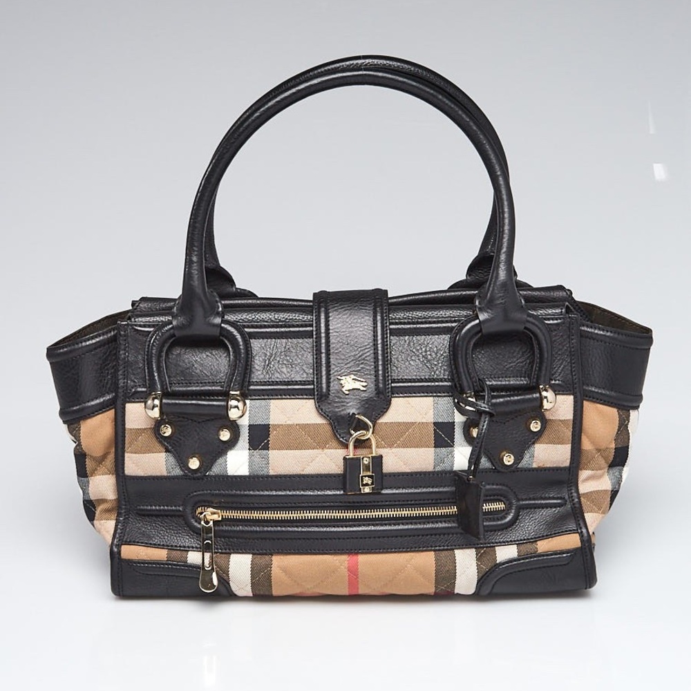 Burberry House Check Quilted Canvas Large Manor Bag